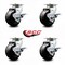 Service Caster 4 Inch Phenolic Swivel Caster Set with Roller Bearings and Brakes SCC SCC-20S420-PHR-TLB-4 - alternate 6